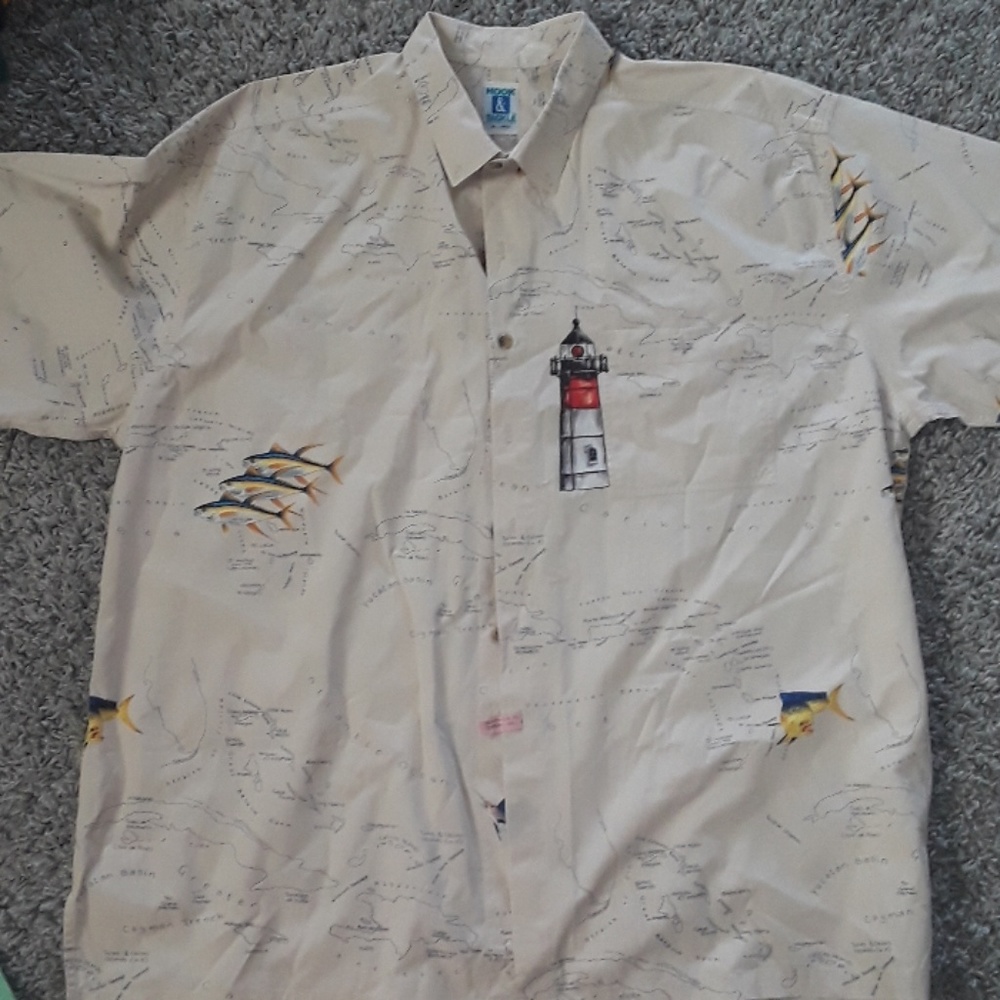 FINAL DROP💵Hook&Tackle Fishing Dress Shirt